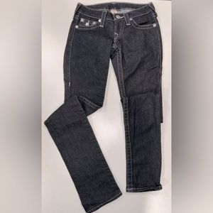 True Religion Black Low Rise Skinny Jeans